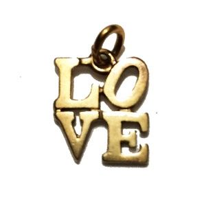 Sterling Cellini Robert Indiana Love Art Charm